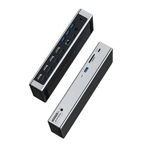 17-in-1 Simultaneous 4-Display 4K@60Hz Universal Docking Station with PD100W, 2.5G Ethernet. 2