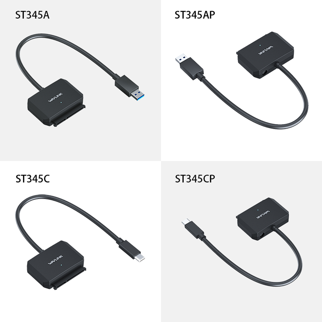 USB 3.0 to SATA Ⅲ Converter USB-A/USB-C/Power Adapter