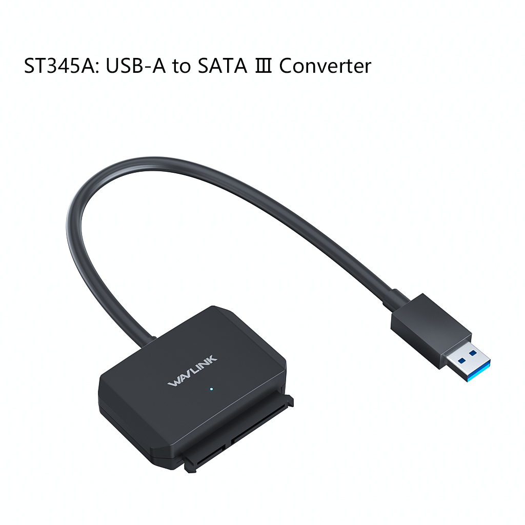 USB 3.0 to SATA Ⅲ Converter USB-A/USB-C/Power Adapter 2