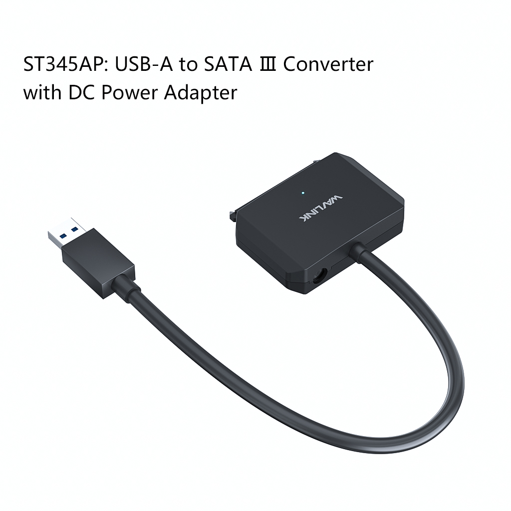USB 3.0 to SATA Ⅲ Converter USB-A/USB-C/Power Adapter 3