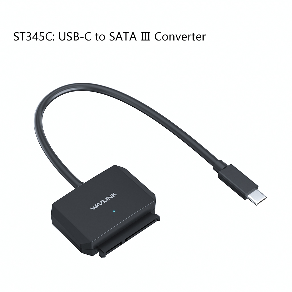 USB 3.0 to SATA Ⅲ Converter USB-A/USB-C/Power Adapter 4