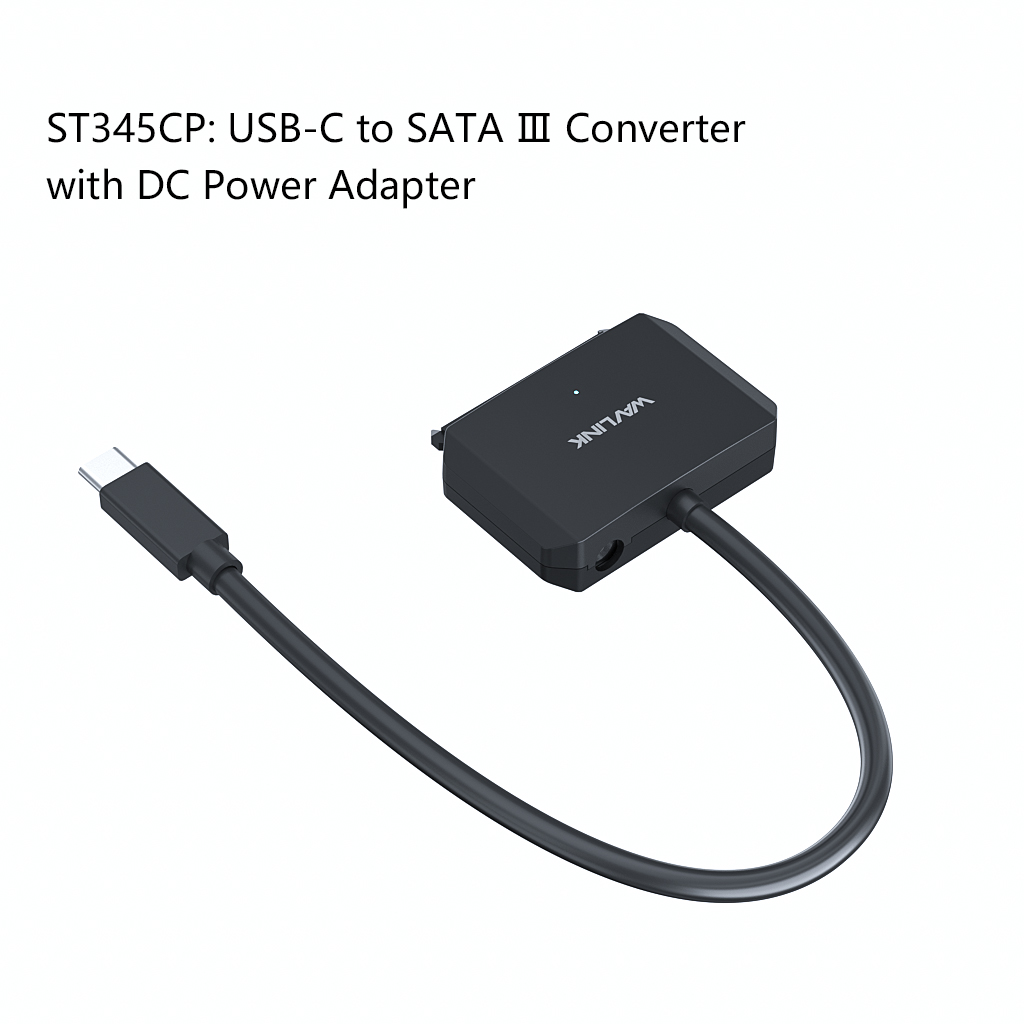 USB 3.0 to SATA Ⅲ Converter USB-A/USB-C/Power Adapter 5