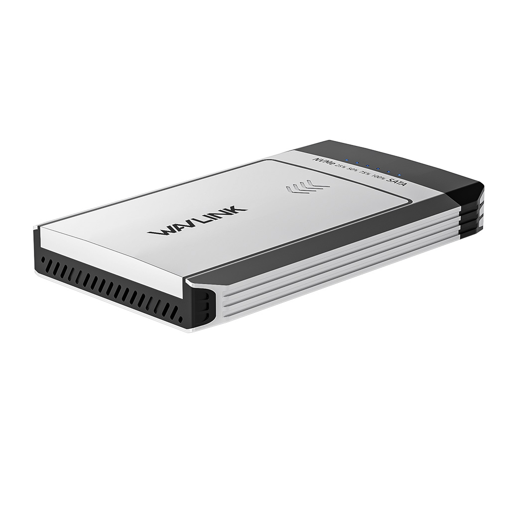 Dual M.2 SSD Enclosure with Offline Clone Max. 10Gbps Data Transmission