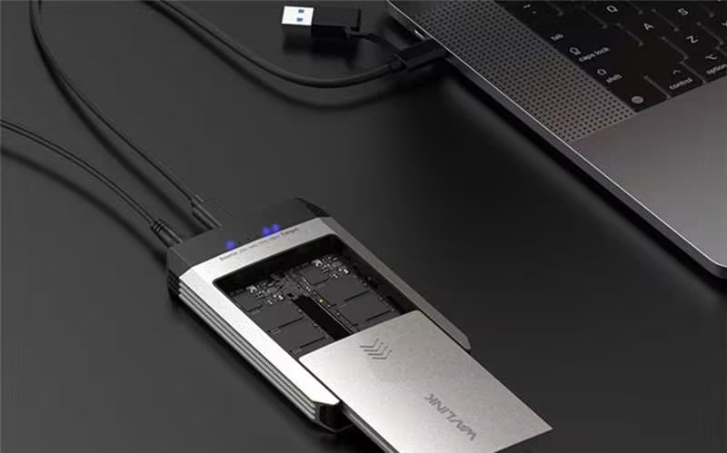 Dual M.2 SSD Enclosures With Offline Clone - Home and