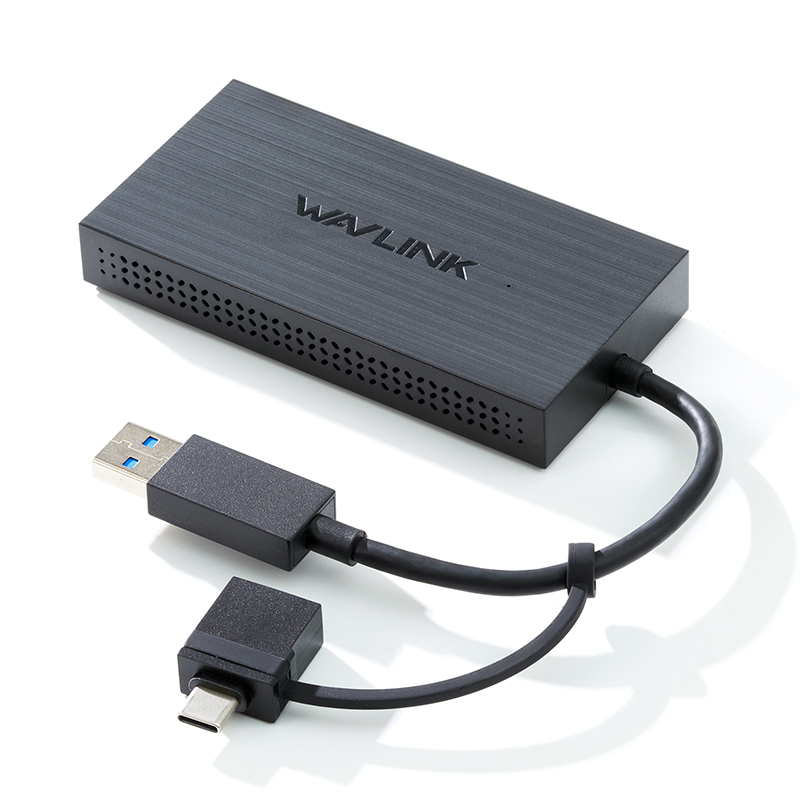 USB-A/USB-C to Dual HDMI 4K@60Hz Display Adapter