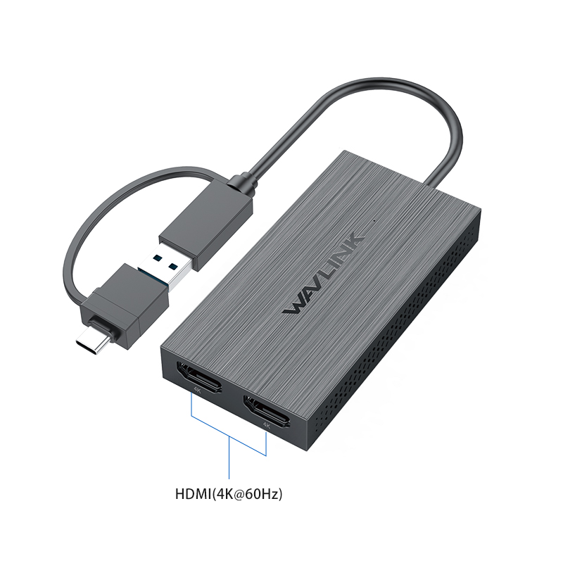 USB-A/USB-C to Dual HDMI 4K@60Hz Display Adapter 2