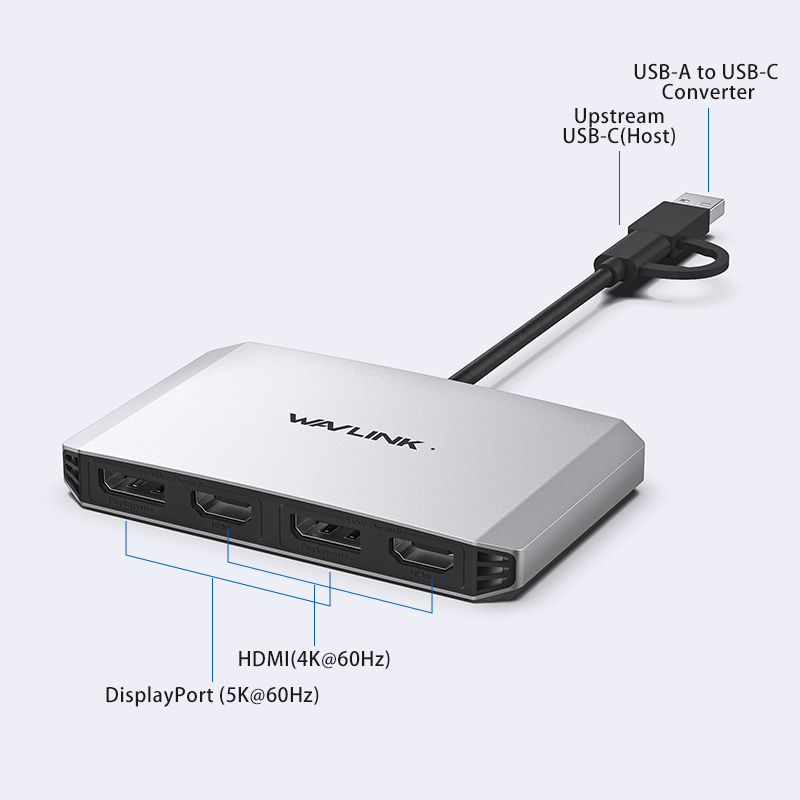 USB-C/USB-A to Dual 4K HDMI DP Display Adapter 2