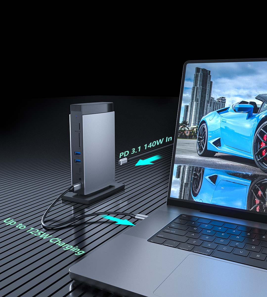 USB-C PD3.1 Triple Display 11-in-1 MST Aluminum Docking