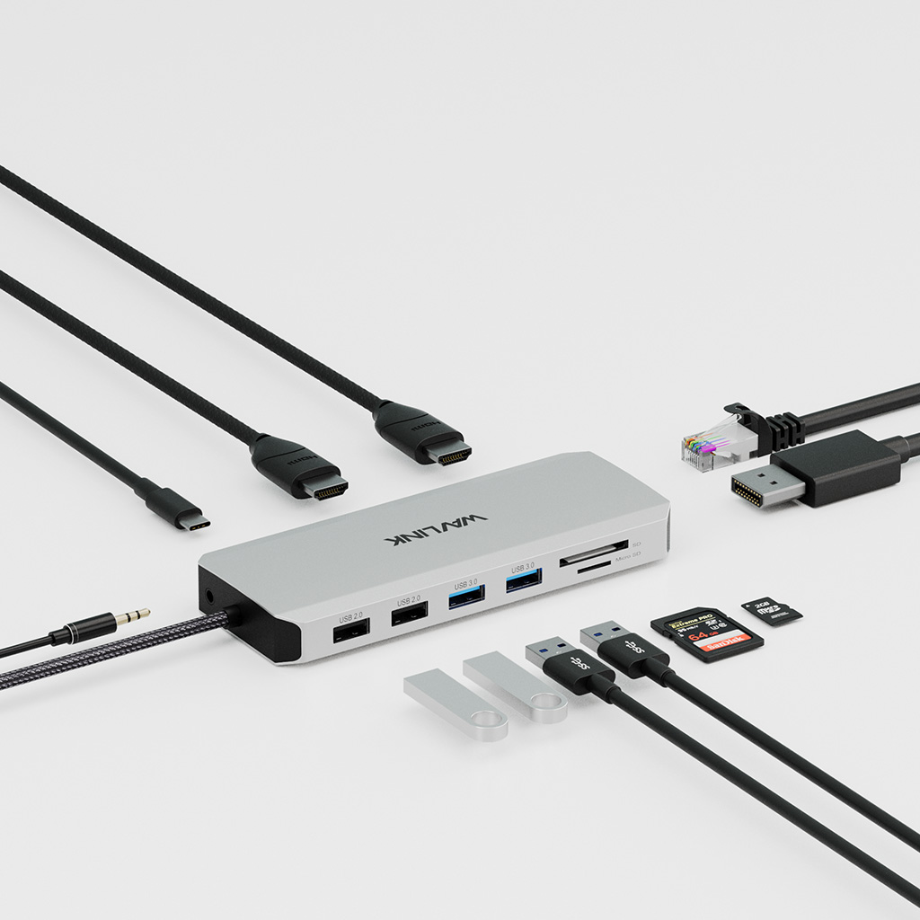 USB-C Triple Display 12-in-1 Dock Supporting USB Power Delivery 5