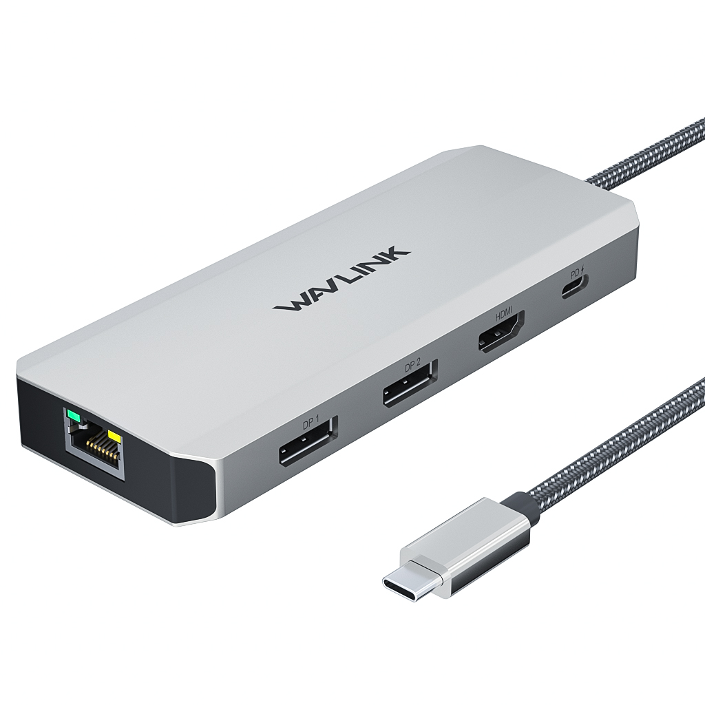 WL-UMD306 USB-C Triple Display 12-in-1 Dock Supporting USB Power Delivery 3