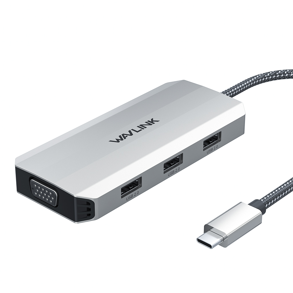 WL-UMD307 USB-C Quad Display 7-in-1 Dock 3
