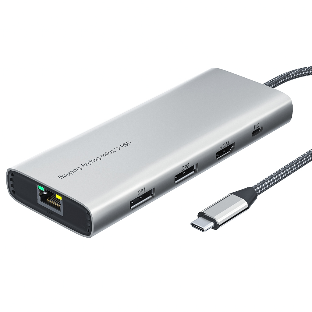 WL-UMD316 USB-C Triple Display 12-in-1 Dock Supporting USB Power Delivery 3