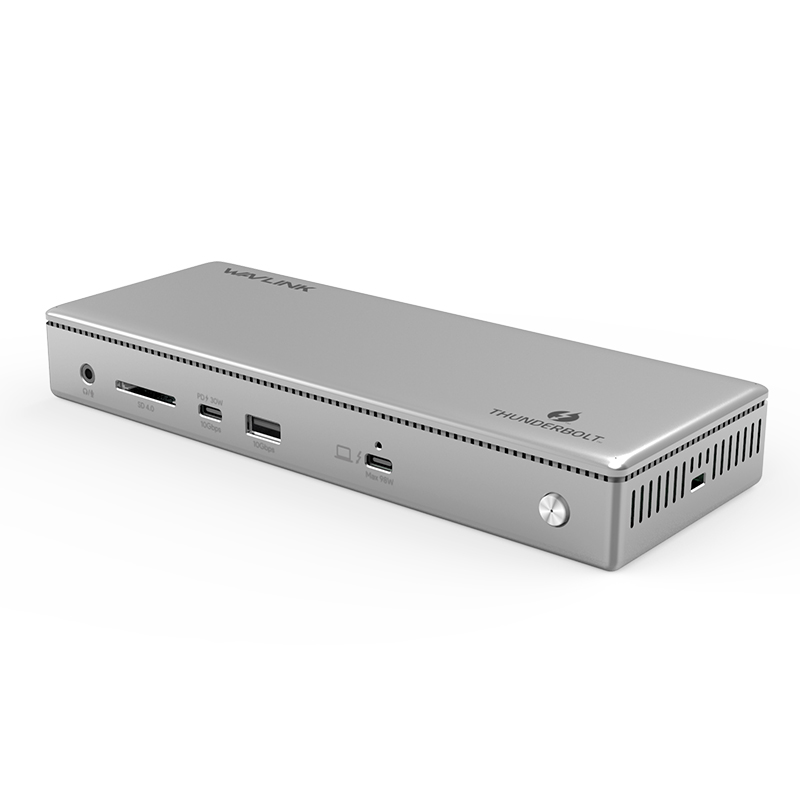 40Gbps Thunderbolt4 Dual Display 4K@60Hz Aluminum 11-in-1 Docking Station With 98W Power Delivery, SD4.0 Card Reader, 2.5Gbps Ethernet Port 4