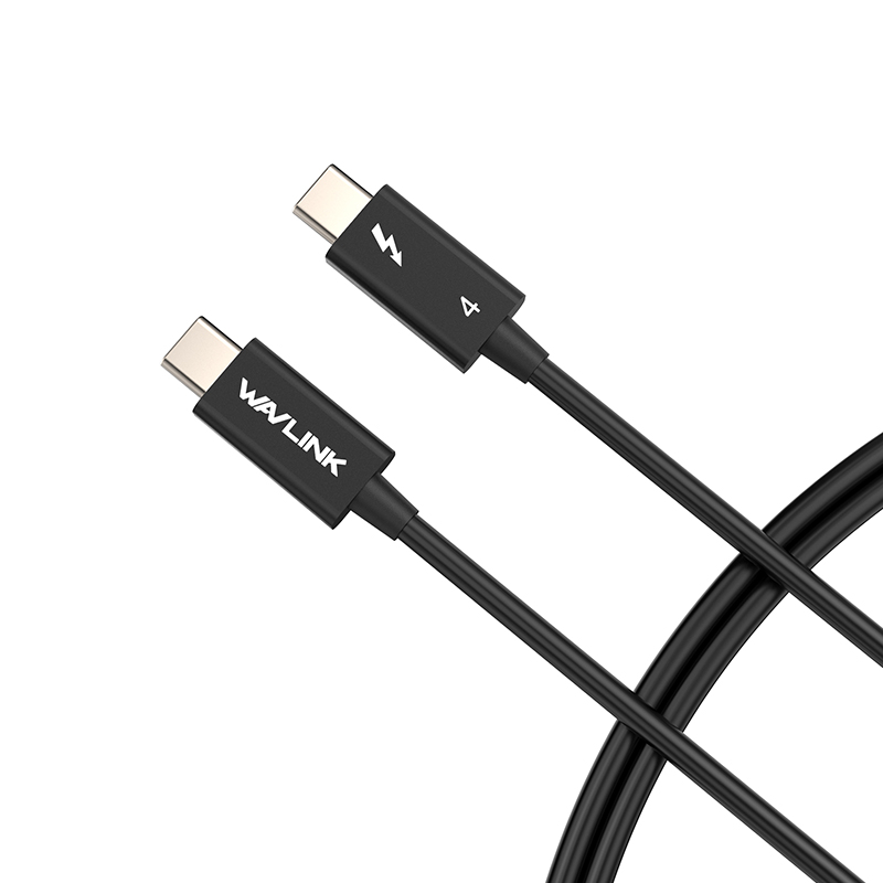 WAVLINK Thunderbolt 4 Cable 40Gbps Data Transfer, 3.3 ft USB-C Video Cable, Supports Single 8K/Dual 4K Display & 240W Charging for MacBook Pro/Air, iPad 2022, Dock, External SSDs, eGPU and More 2