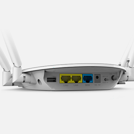 AC1200 Wireless Dual-band Smart Wi-Fi Router with High Gain Antennas