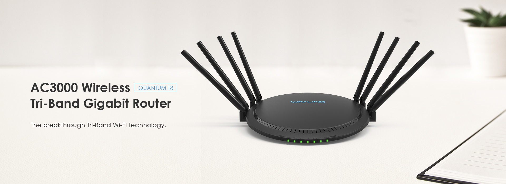 WN533A8 – AC3000 Tri-band Wi-Fi Router 