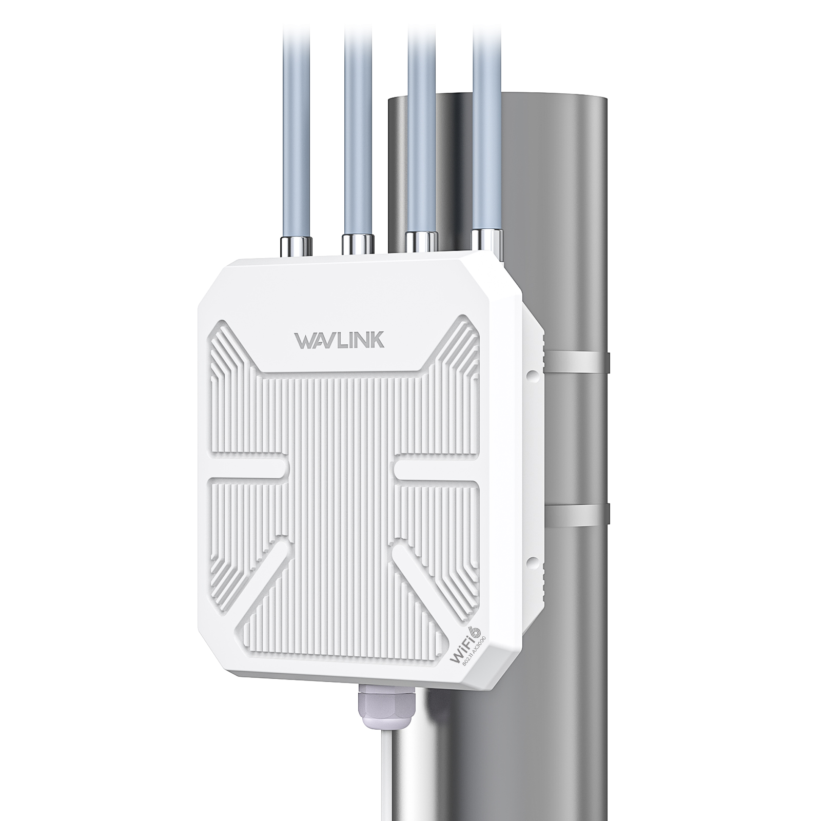 WAVLINK WiFi6 Outdoor Access Point, Dual Band 2.4G+5G AX3000 Long Range Outdoor WiFi Mesh Extender with PoE/4x8dBi High-gain Antennas/IP67 Weatherproof Enclosure/Signal Booster Amplifier