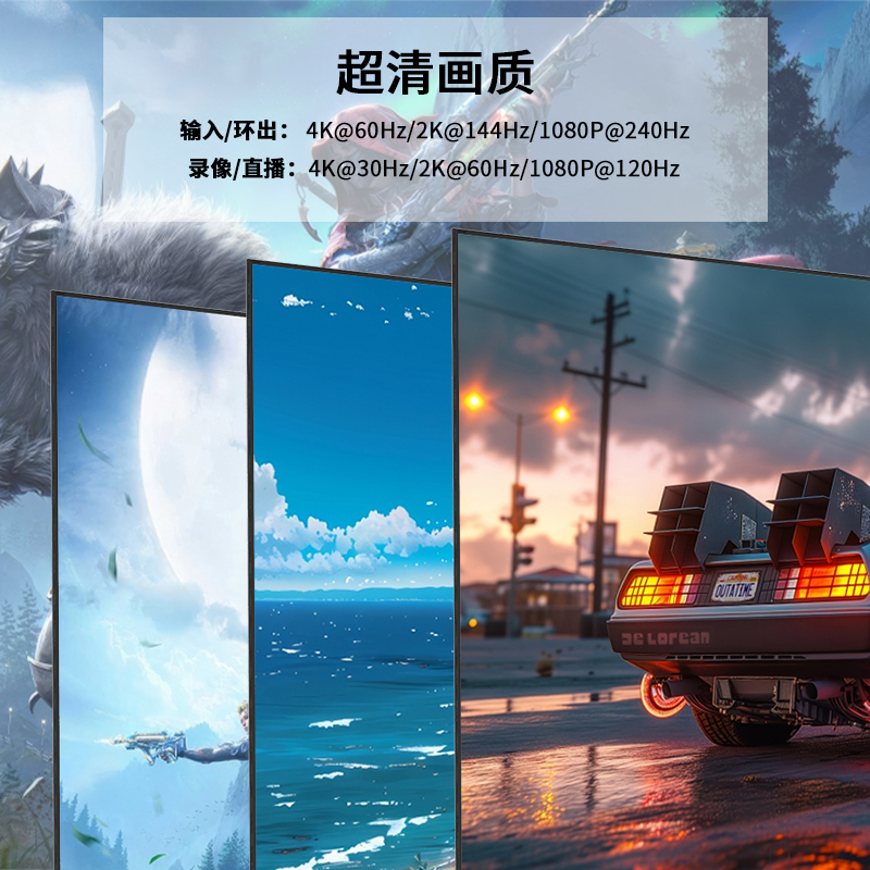 WL-HG901U：睿因 4K HDMI 视频采集卡，支持VRR，即插即用，多系统兼容 4