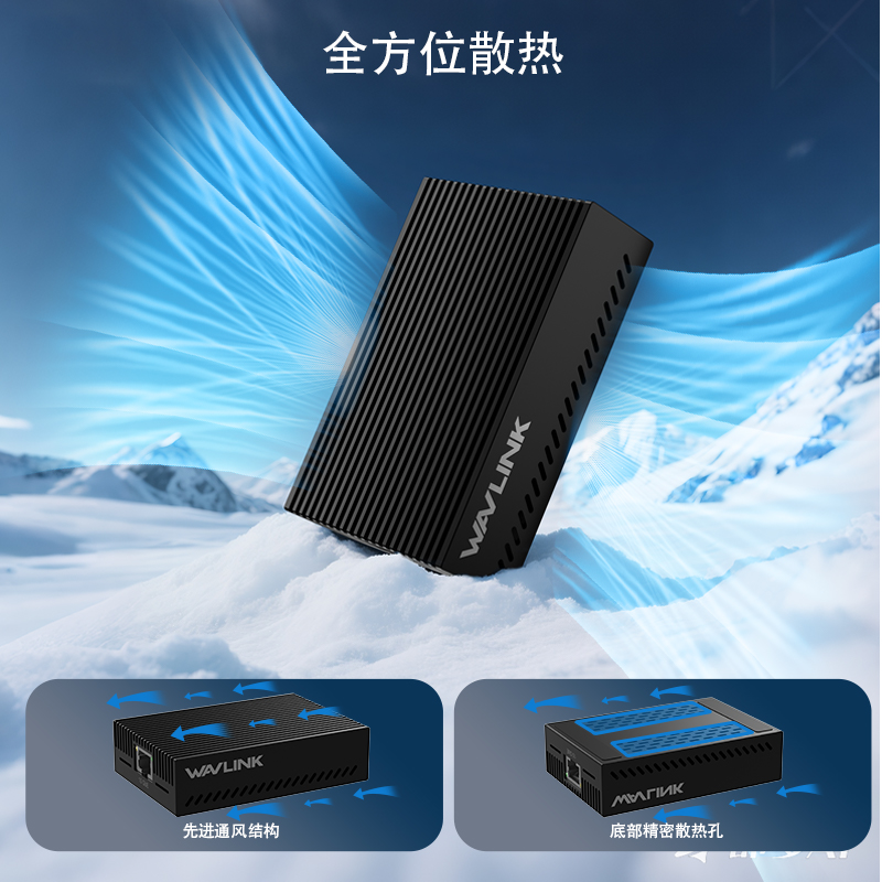 WL-NWU342G-black：睿因10G以太网适配器，雷电3/4/5和USB4接口，支持10G/5G/2.5G/1G/100M/10M自适应速率，精致铝合金设计，附带40Gbps USB-C数据线，适用于Mac/Windows/Linux/ChromeOS 4