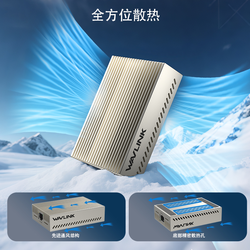 WL-NWU342G-silver：睿因10G以太网适配器，雷电3/4/5和USB4接口，支持10G/5G/2.5G/1G/100M/10M自适应速率，精致铝合金设计，附带40Gbps USB-C数据线，适用于Mac/Windows/Linux/ChromeOS 4