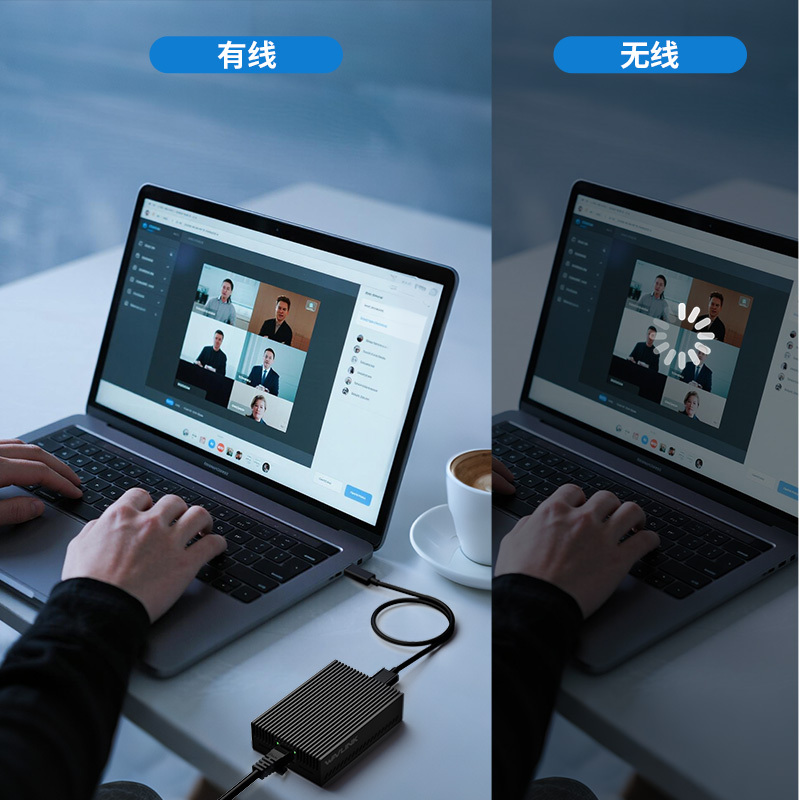 睿因USB-C万兆网卡(USB 3.2 Gen 2x2)，支持10G/5G/2.5G/1G/100M/10M自适应速率，精致铝合金设计，附带20Gbps USB-C数据线，游戏、流媒体传输及办公的理想之选 5