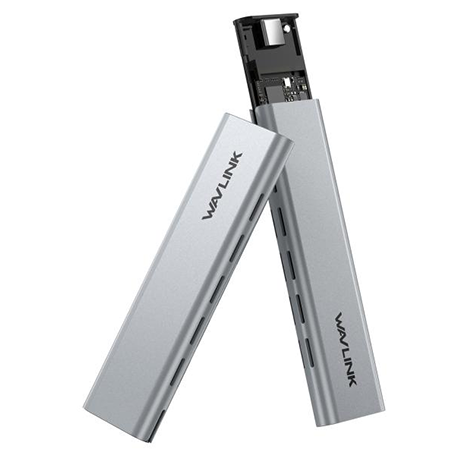睿因双协议 M.2 硬盘盒，Type-C 高速10Gbps，支持 2230/2242/2260/2280 固态硬盘，免驱外置 SSD 盒