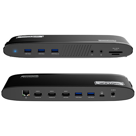 睿因DisplayLink通用扩展坞，适配Mac M1-M4/Windows，13合一接口，三屏同显双2K+4K