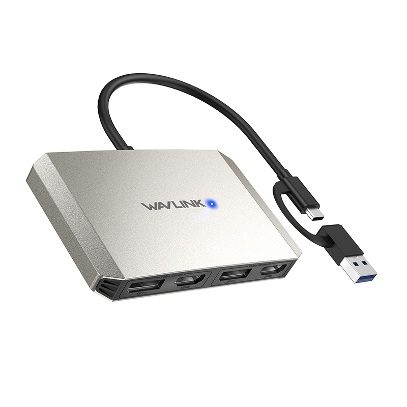 WAVLINK USB-C 和USB 3.0转双4K DP和HDMI适配器 3