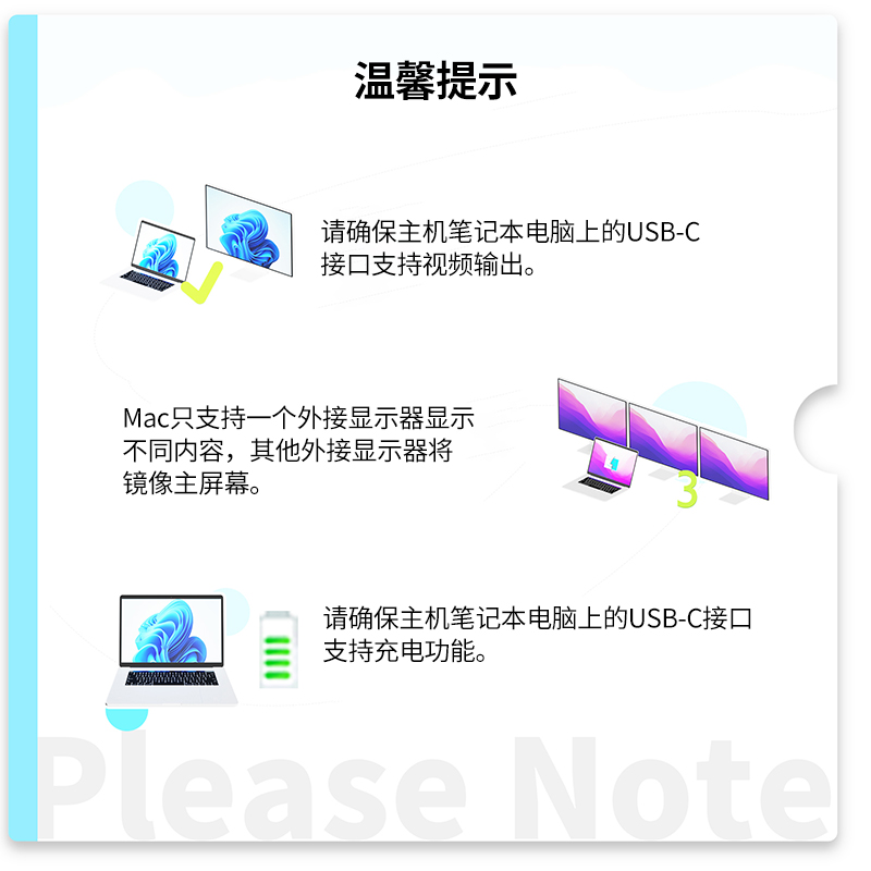 睿因13合1 USB-C三屏扩展，支持100W笔记本充电，DP支持4K@144Hz/8K@30Hz，双HDMI支持双4K@60Hz，含USB 3.0、千兆网口、音频接口，兼容Windows & Mac 5