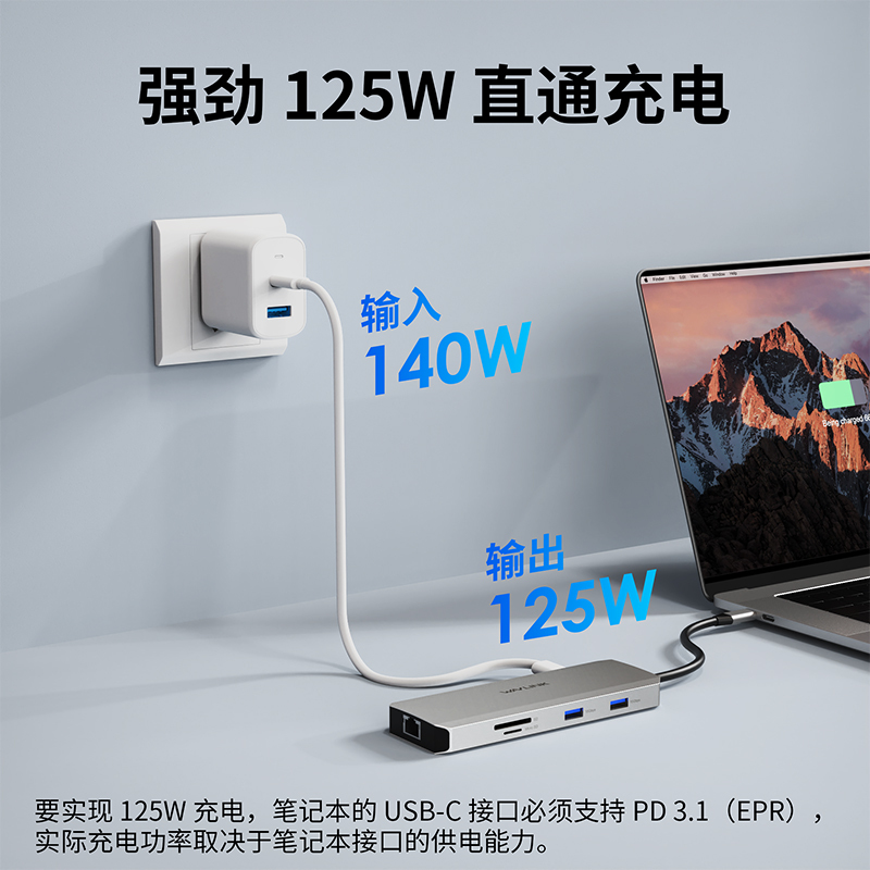 WAVLINK 双 4K USB-C 扩展坞，125W PD，2.5G 网口，高速 USB 与 SD/Micro SD 4
