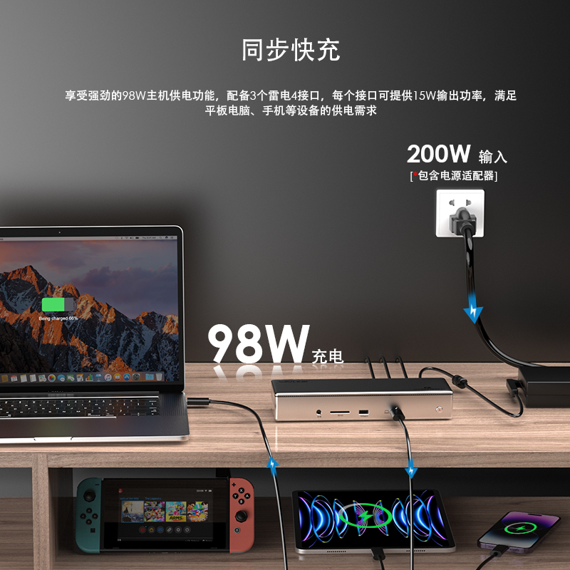 WL-UTD41Pro：雷电4四显拓展坞 5