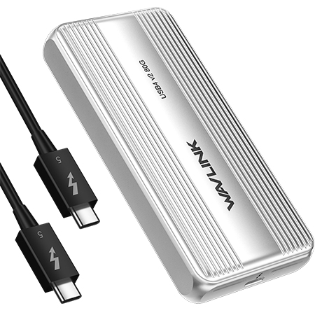 【睿因推荐】USB4 V2 PCle Gen4 NVMe硬盘盒，JHL9480芯片赋能，6000+MB/s读取速度&5000+MB/s写入速度，内置散热扇，即插即用，兼容雷电4/5、USB4 V2接口，适合M4/M3/M2苹果电脑