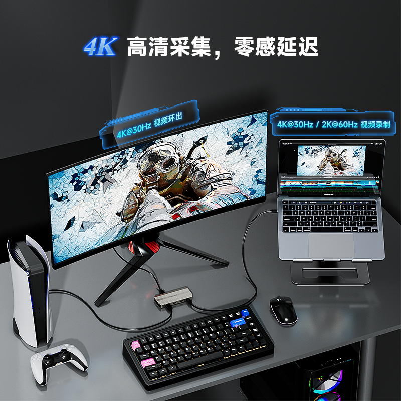 WAVLINK 二合一性能旗舰：4K采集卡 & 拓展坞 3