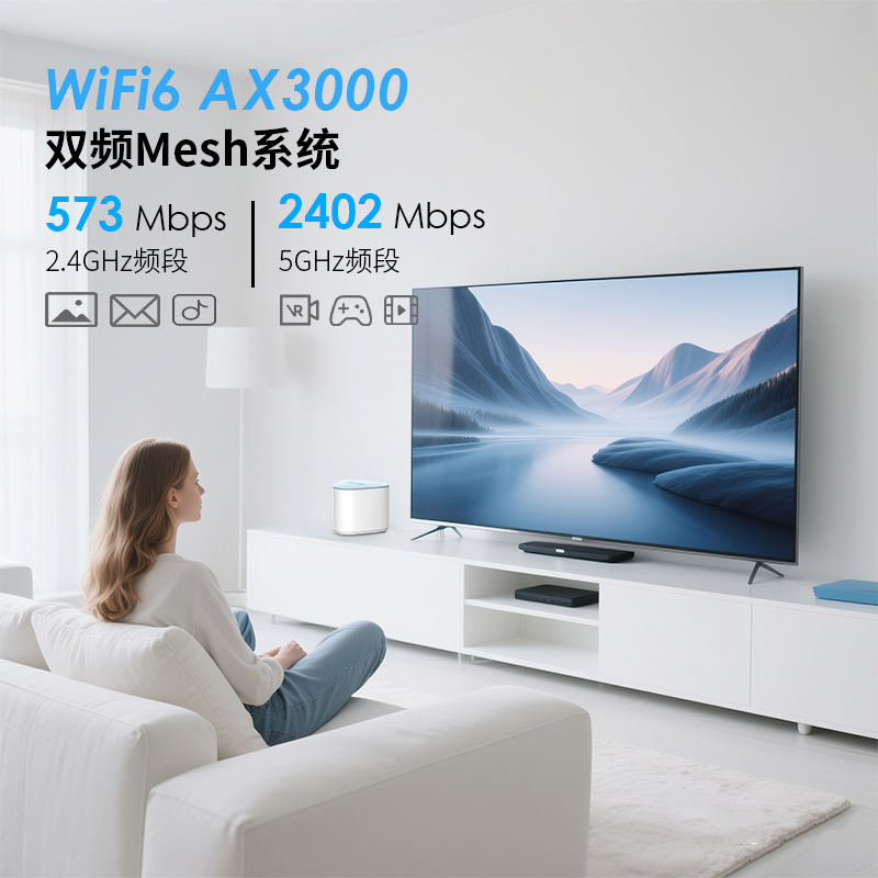 AX3000 Wi-Fi 6 Mesh路由器，双频全屋Mesh系统，配备TouchLink功能  4