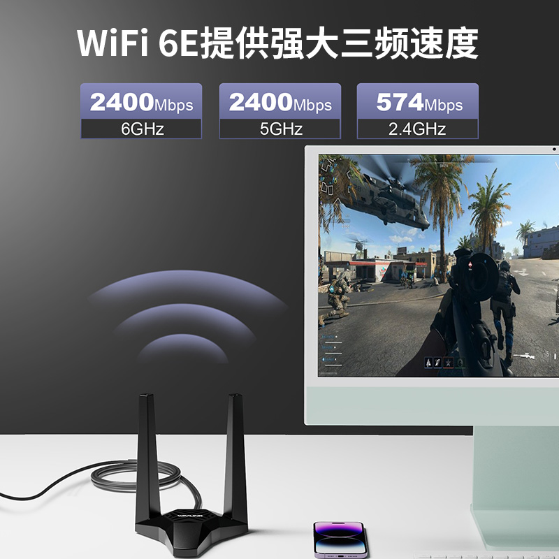 WL-WN675X3 - AX5400M WiFi6E PCIe无线网卡 3
