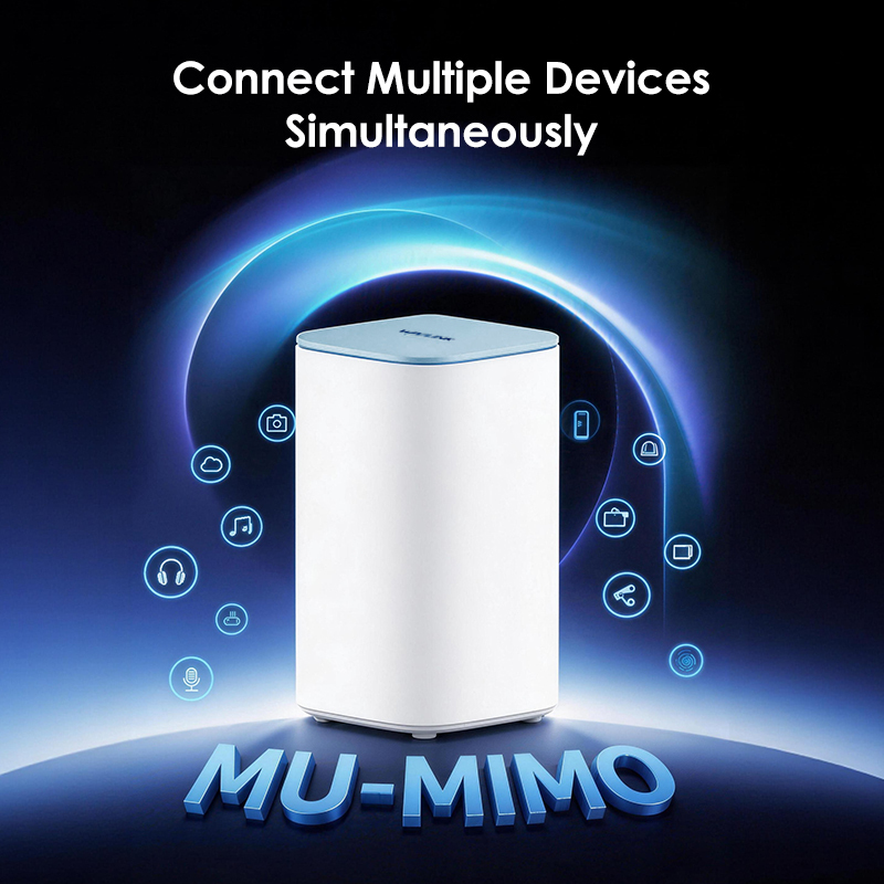 3000Mbps Tri-Band Wi-Fi Router &ndash; 8 High-Gain Antennas, One-Touch Setup, Advanced WPA3 Security, 3 Gigabit Ports 5