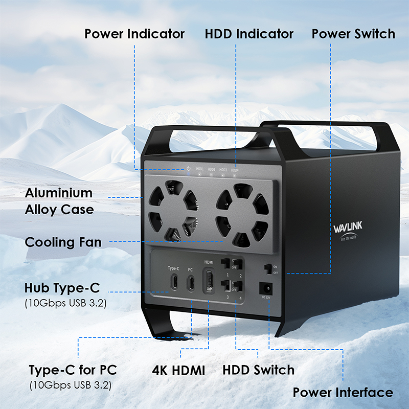 Quad Bay 3.5" SATA HDD Enclosure 2