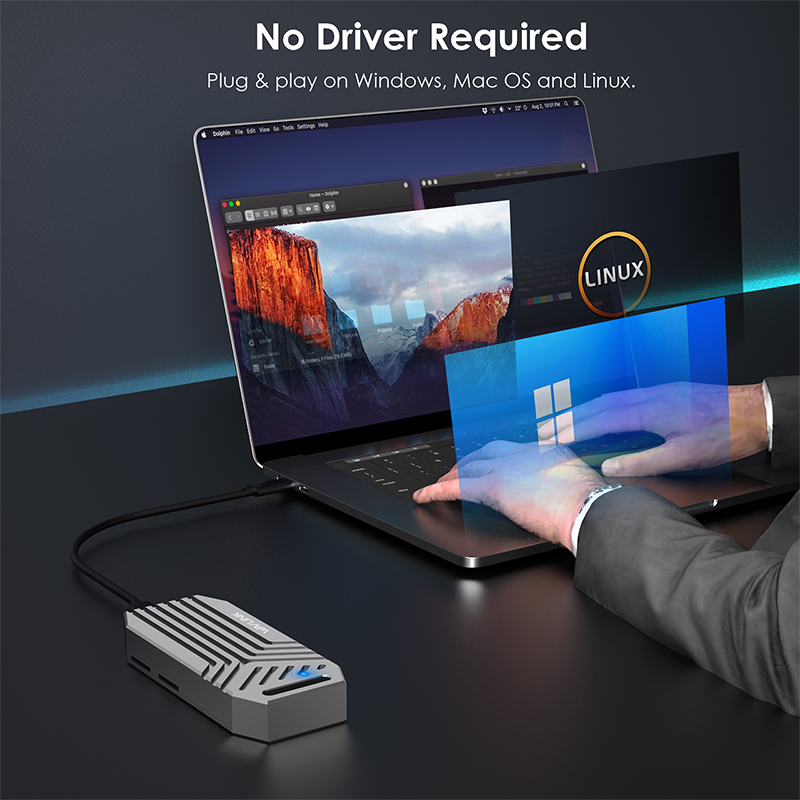 RapidFire-U41F: USB4 PCIe NVMe SSD Enclosure 4