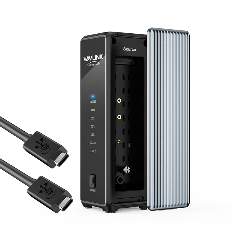 WAVLINK USB4 PCIe NVMe Dual SSDs Enclosure