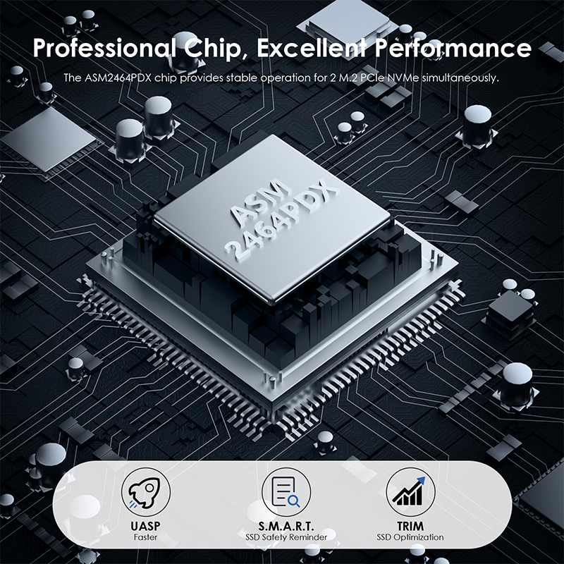 WAVLINK USB4 PCIe NVMe Dual SSDs Enclosure 5
