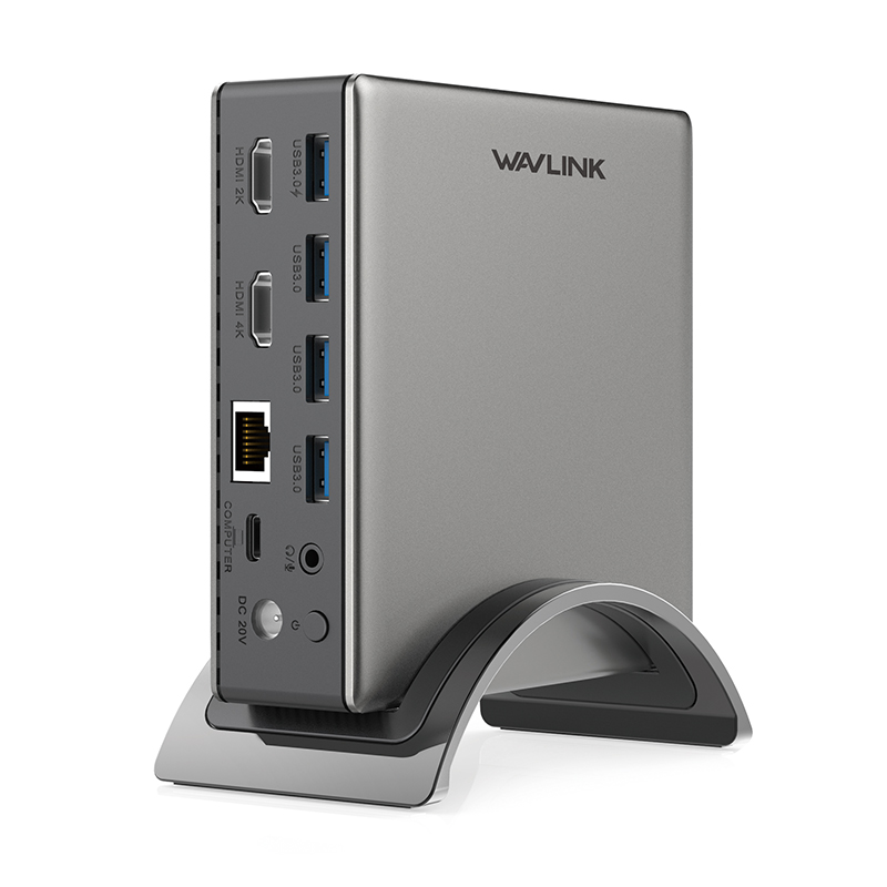 WAVLINK USB-C 4K Dual HDMI Display 9-in-1 Universal Docking Station With 65W / 100W Power Delivery