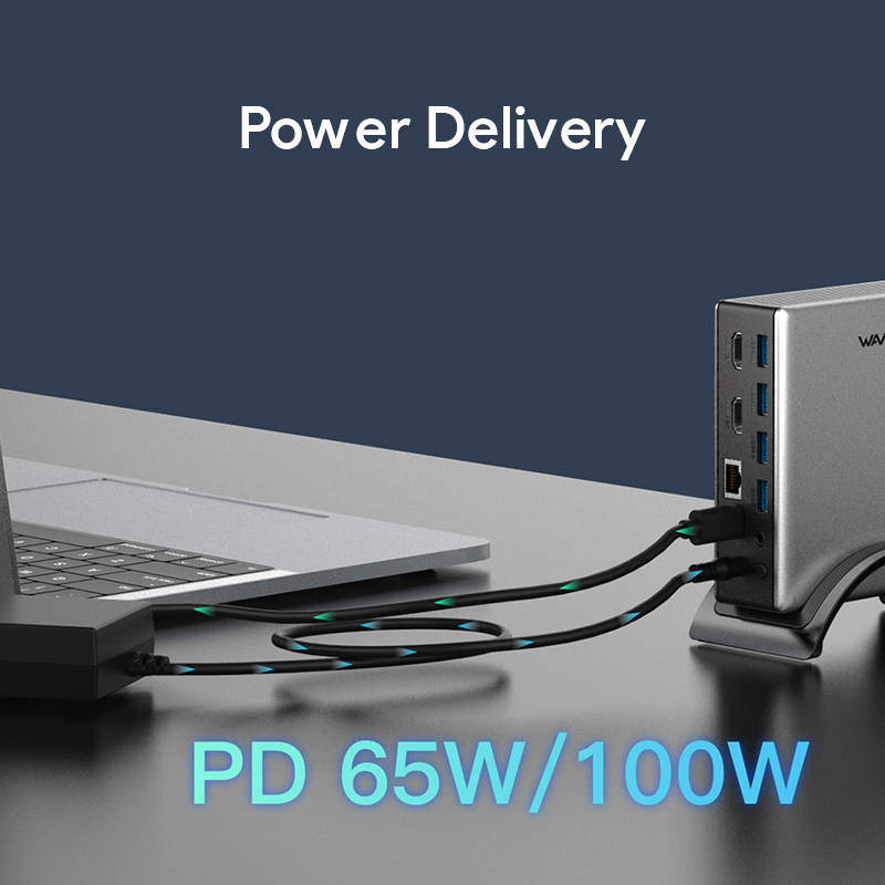 WAVLINK USB-C 4K Dual HDMI Display 9-in-1 Universal Docking Station With 65W / 100W Power Delivery 4