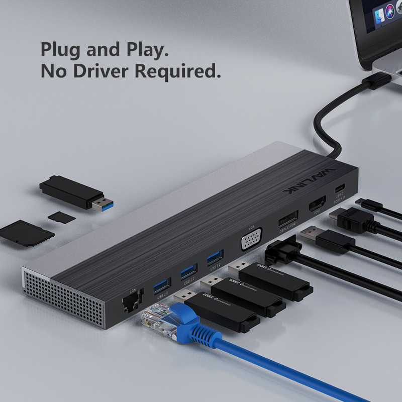 UMD03 USB-C 4K Triple Display Docking Station 5