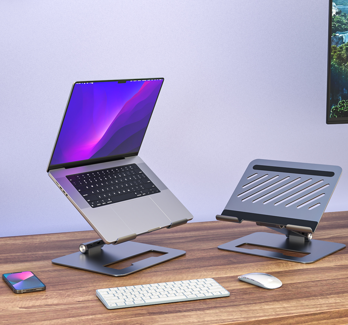 Adjustable Laptop Stand For Bed Base Support Laptop Table Notebook Holder  For Macbook Xiaomi Desktop Computer Tablet Stand
