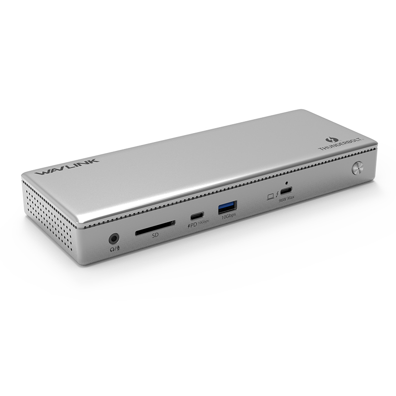 40Gbps Thunderbolt4 Dual Display 4K@60Hz Aluminum 11-in-1 Docking Station With 96W Power Delivery, SD4.0 Card Reader, 2.5Gbps Ethernet Port