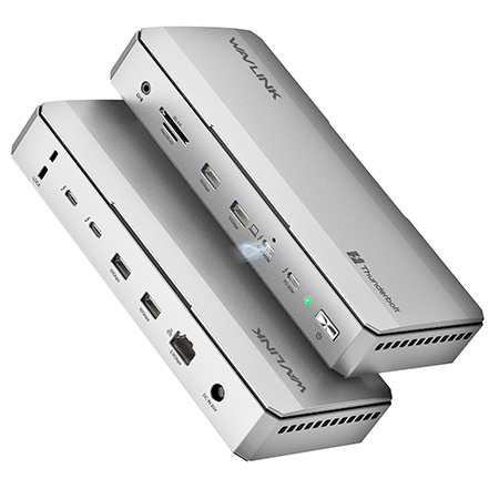 WAVLINK 13-in-1 Thunderbolt 5 Dock: up to 120Gbps, 140W PD 3.1, 6400MB/s M.2 SSD Slot
