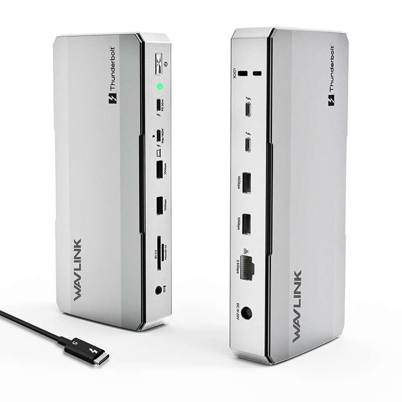 WAVLINK 13-in-1 Thunderbolt 5 Dock: up to 120Gbps, 140W PD 3.1, 6400MB/s M.2 SSD Slot