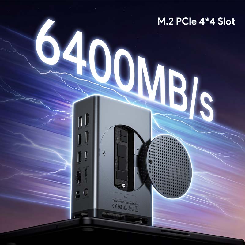 Thunderbolt&trade; 5 15-In-1 Quad Display M.2 Ultra Docking Station 5