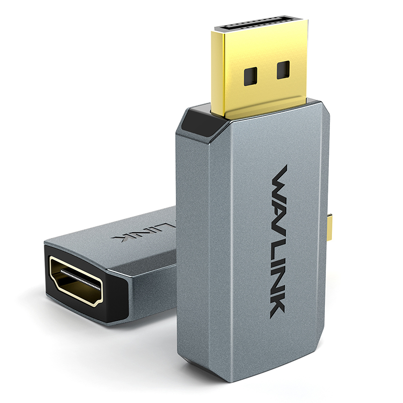 WAVLINK 4K DisplayPort to HDMI Adapter, Uni-Directional DP to HDMI Converter Male to Female, Compact Mini Active Adapter 4K/2K@60Hz, Compatible for AMD, Dell, HP, Lenovo Devices