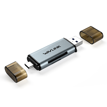 Portable 2 in 1 SD/Micro SD3.0 Card Reader